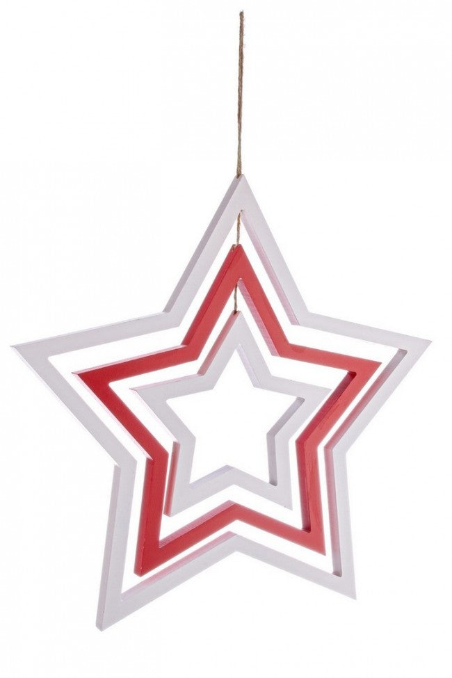 2x colgante de estrella roja