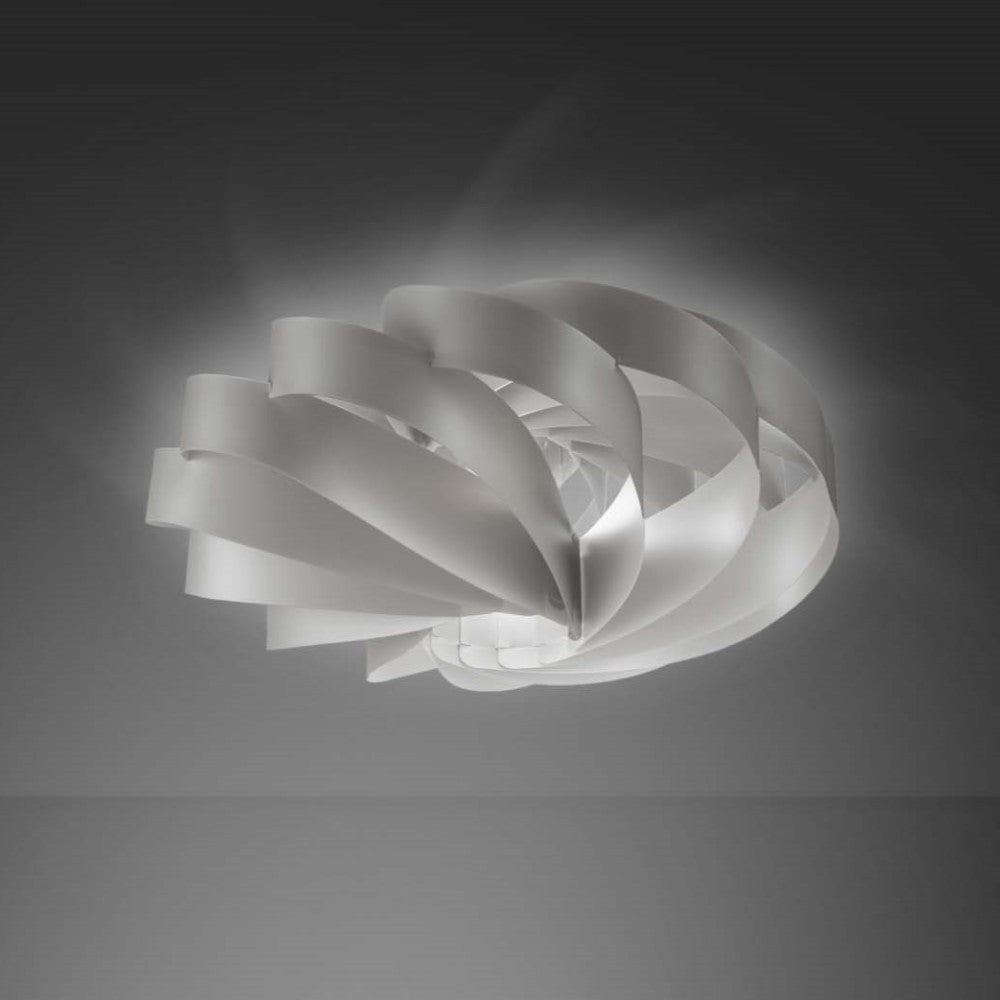 Plafón plano 5 luces Plata cm 100Øx50h