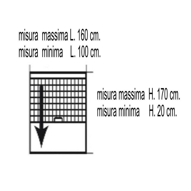 Mosquitera enrollable vertical IRS-CE 160x170 cm Blanco