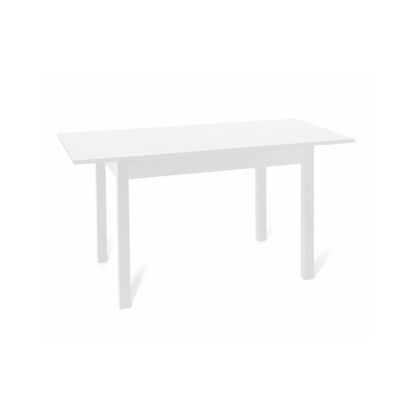 Mesa extensible Fresno Blanco en madera de melamina 70x110-150 cm