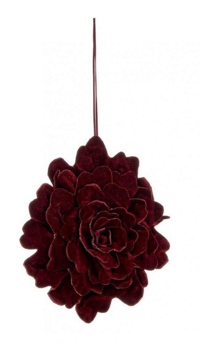 4x Colgante navideño de flor roja L