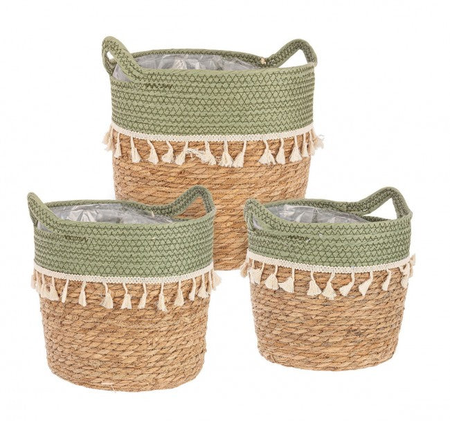 3x Set3 Cesta 2M Bridget A Verde-Natural