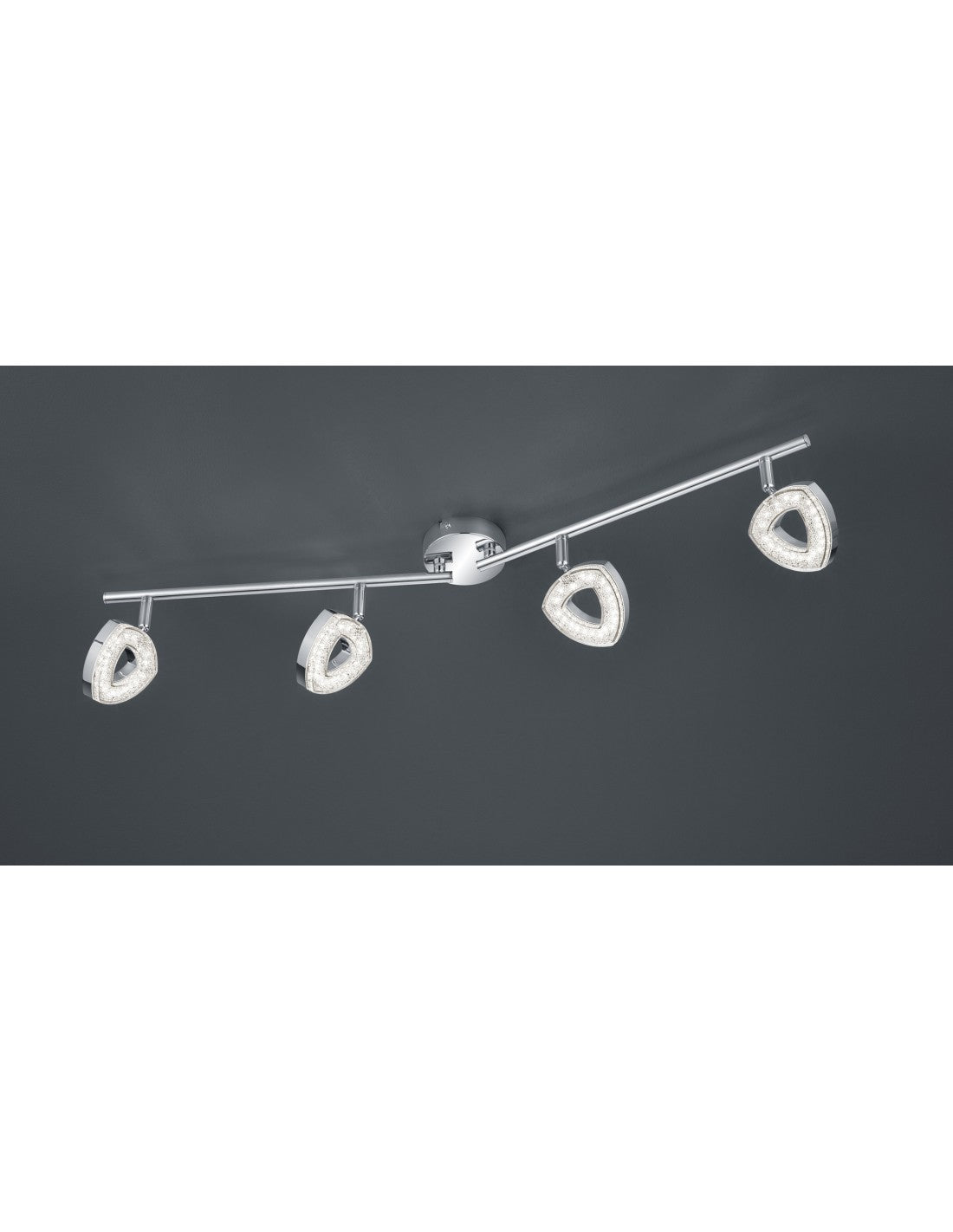 Foco LED cromado de 4 focos Tours L80 cm Trio Lighting