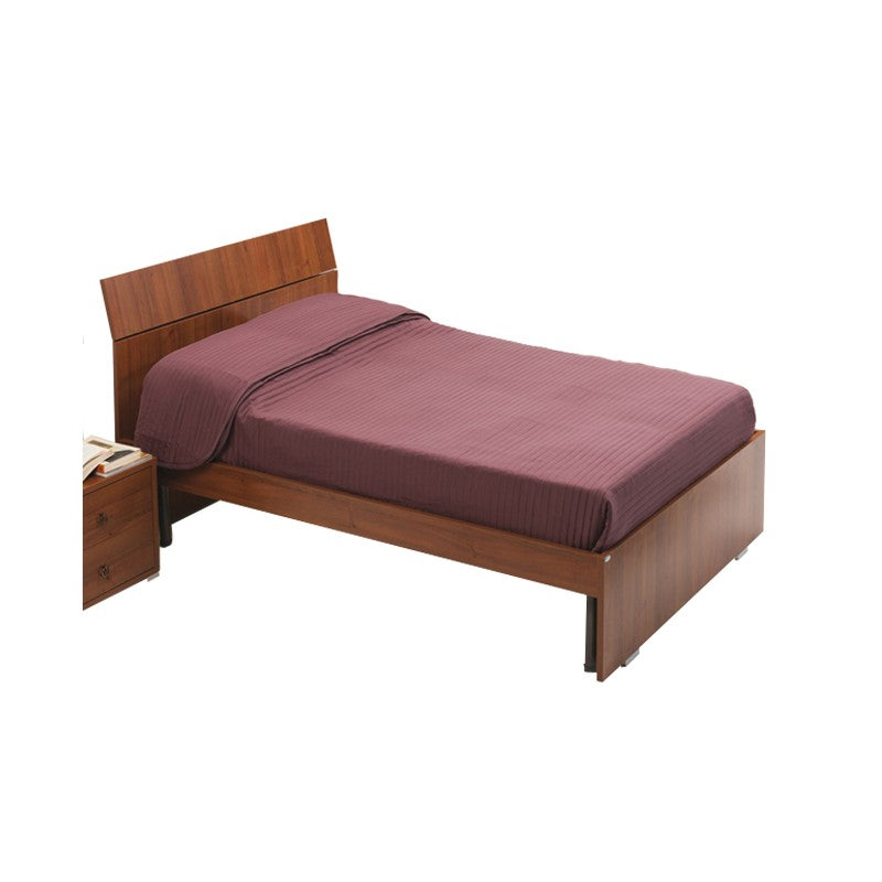 Cama doble para dormitorio en color nogal antiguo 200x171xH 98 cm