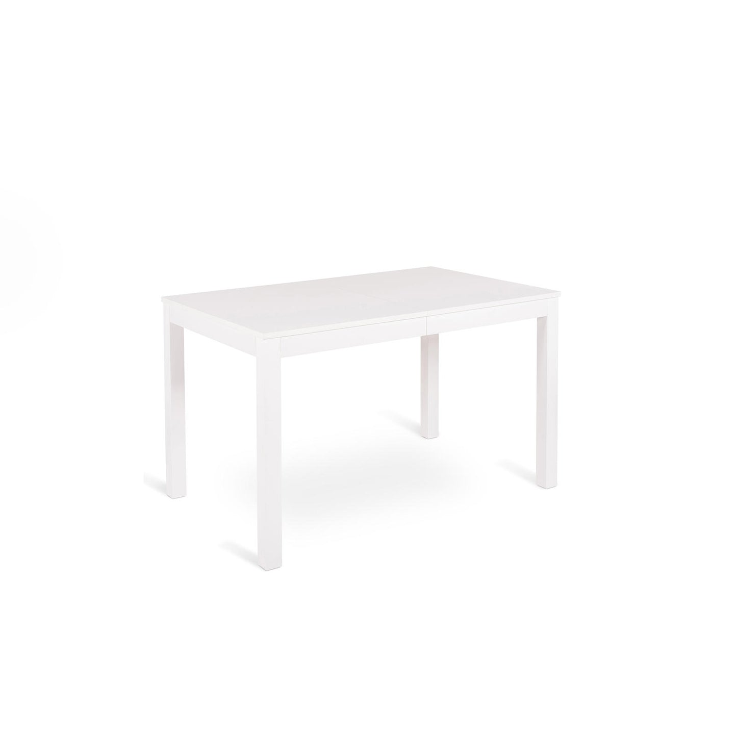 Mesa extensible en melamina blanca 130/210x80x76h cm