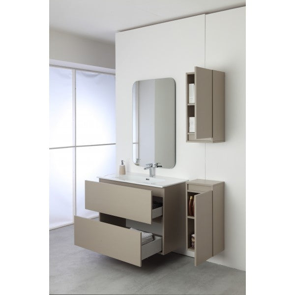 Composición de baño con dos cajones Tortora Pastel Line 90x47x h60 cm
