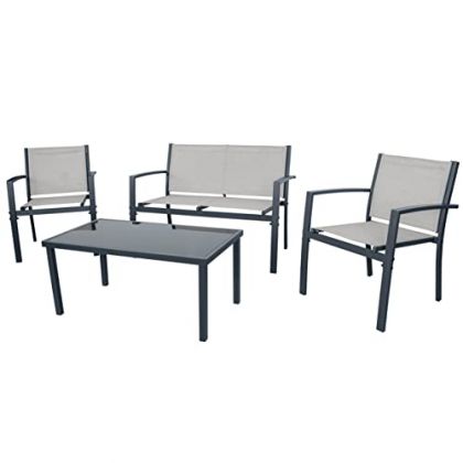 Conjunto Rhodes gris antracita