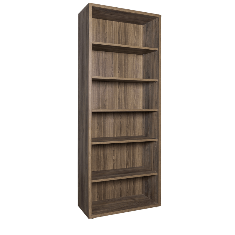 Librería alta Davinci con 6 compartimentos en nogal