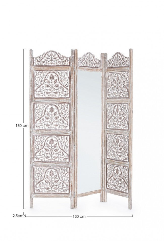 Mampara 3 puertas Alyssa blanca con espejo Código 0721448