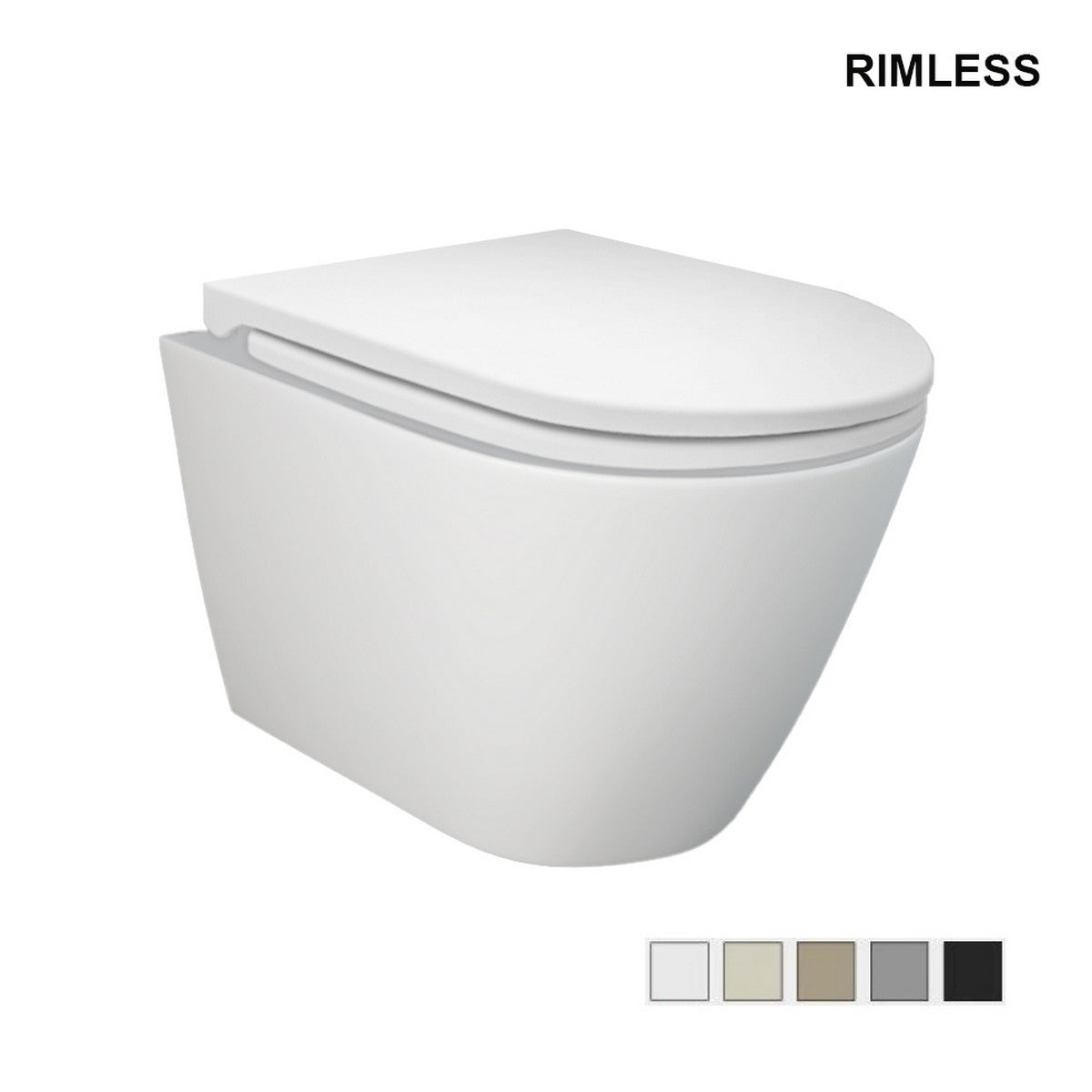 Inodoro suspendido Feeling Rimless gris mate