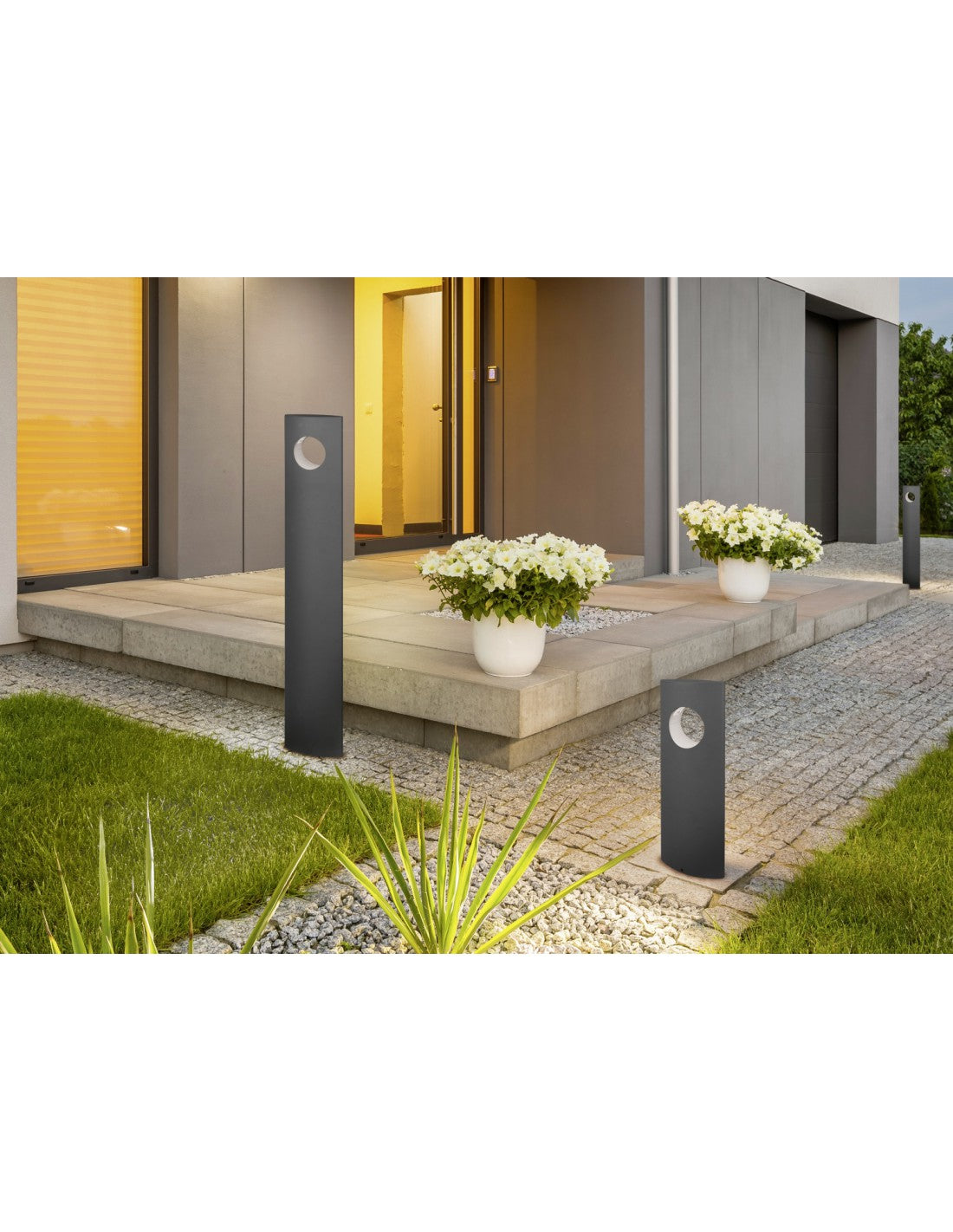 Katun IP54 Trio Lighting LED Antracita Poste de exterior de aluminio