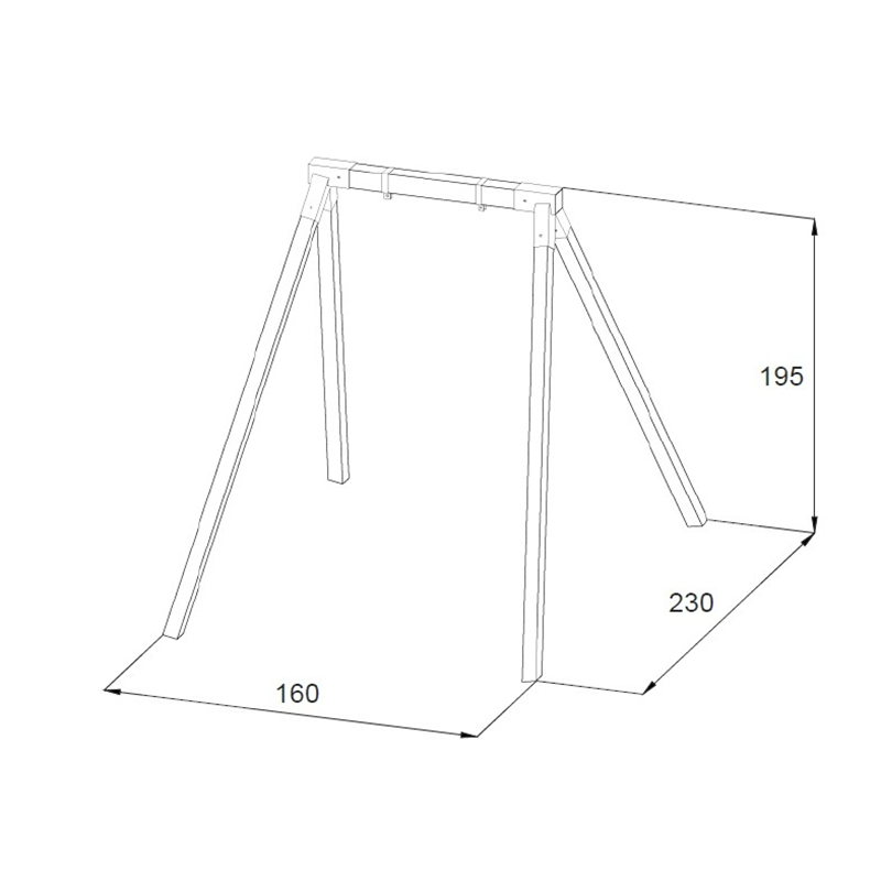 Columpio individual de madera