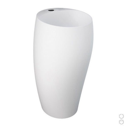 Lavabo autodrenante Cloud con orificio para grifería - Blanco Alpino