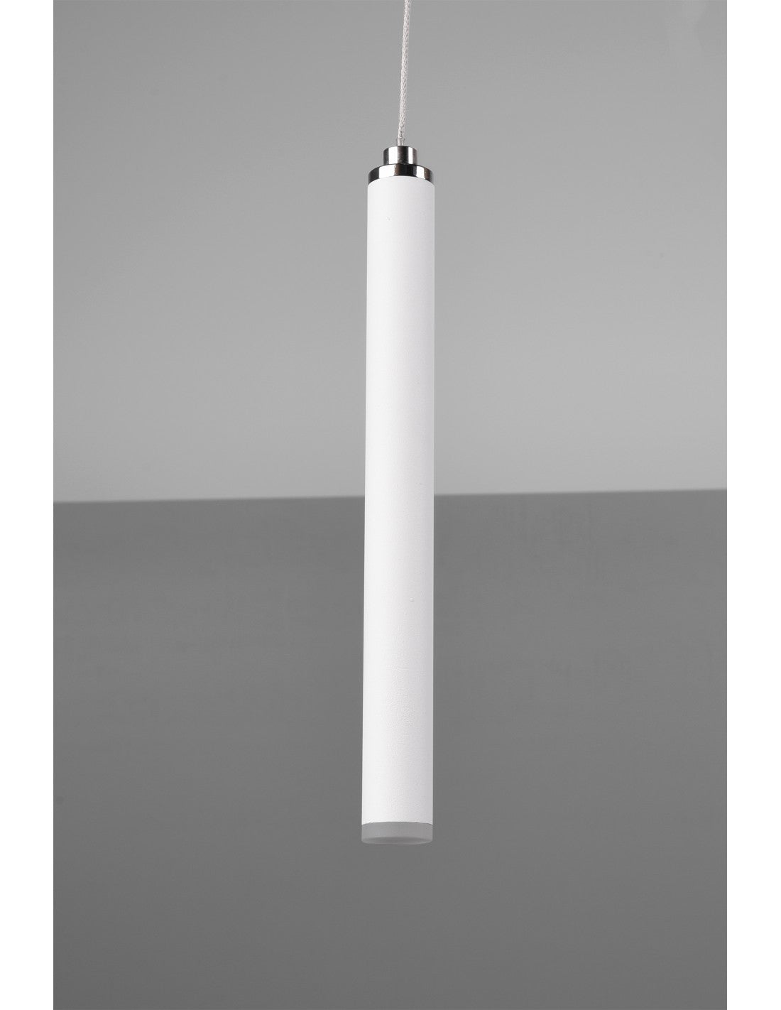 Suspensión tubular moderna 11 tubos LED blancos L115 cm Trio Lighting