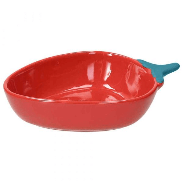 Cuenco 18x12x4,5h cm Gres Rojo Fresas