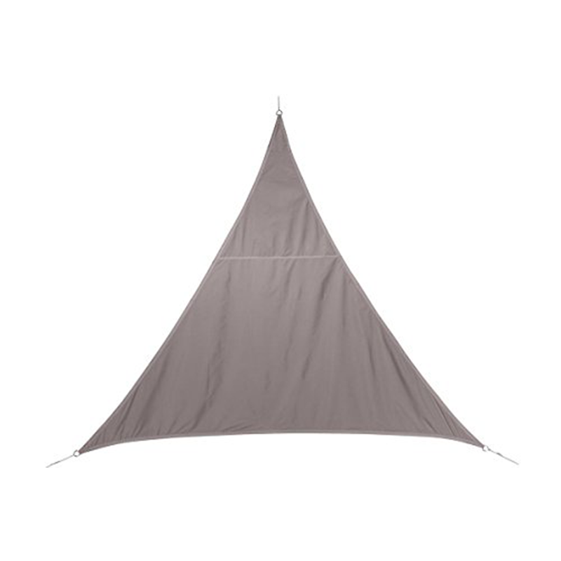 Toldo Triangular 5x5x5 m de Tela Impermeable - Color: Gris Tórtola