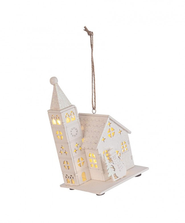 4x Colgante Iglesia Blanco Korin C