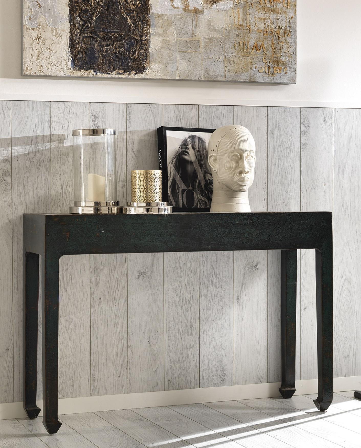 Consola de madera 120x84h cm con tapa negra