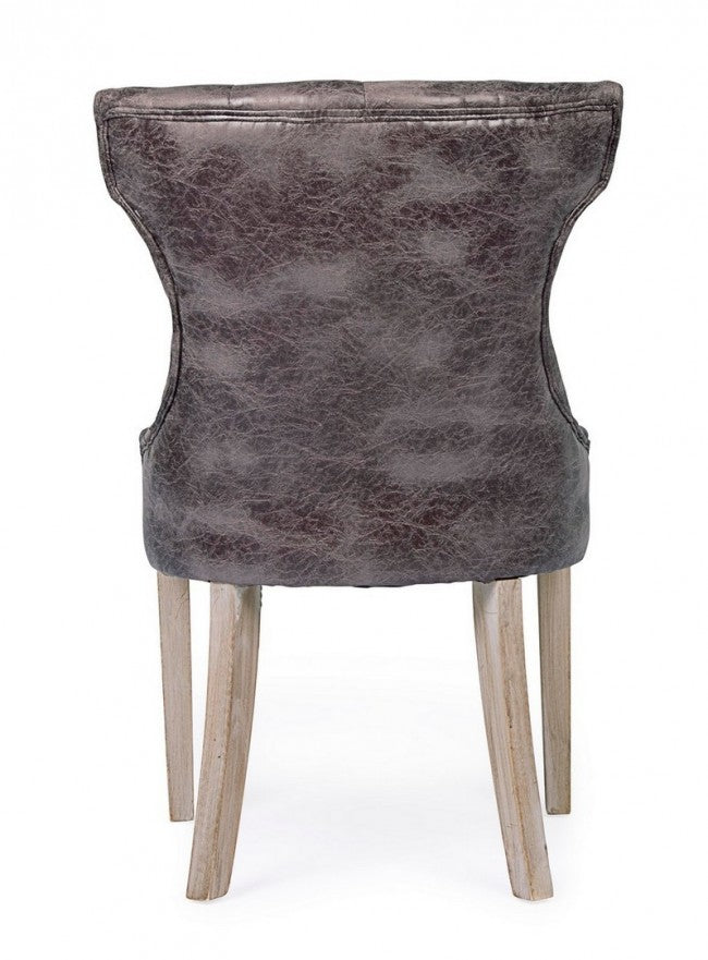 2x Silla Dark en tela de estilo clásico.