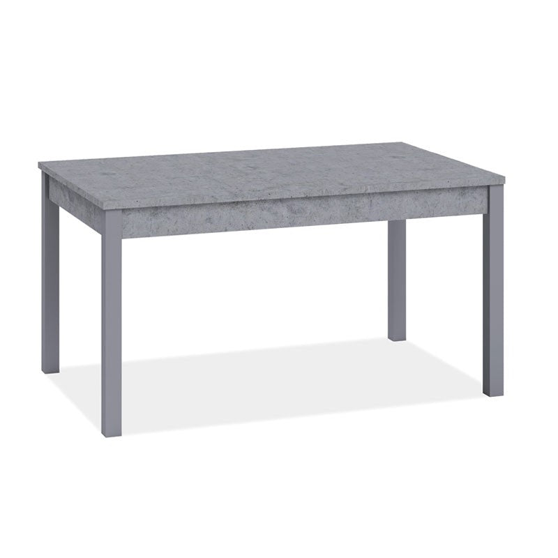 Mesa de comedor extensible gris cemento en madera melamina 80x120-160 cm