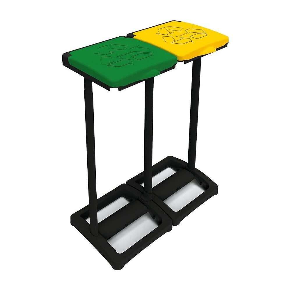 Pattumiera Differenziata Porta Sacchi con Coperchio - 64x36x80 cm