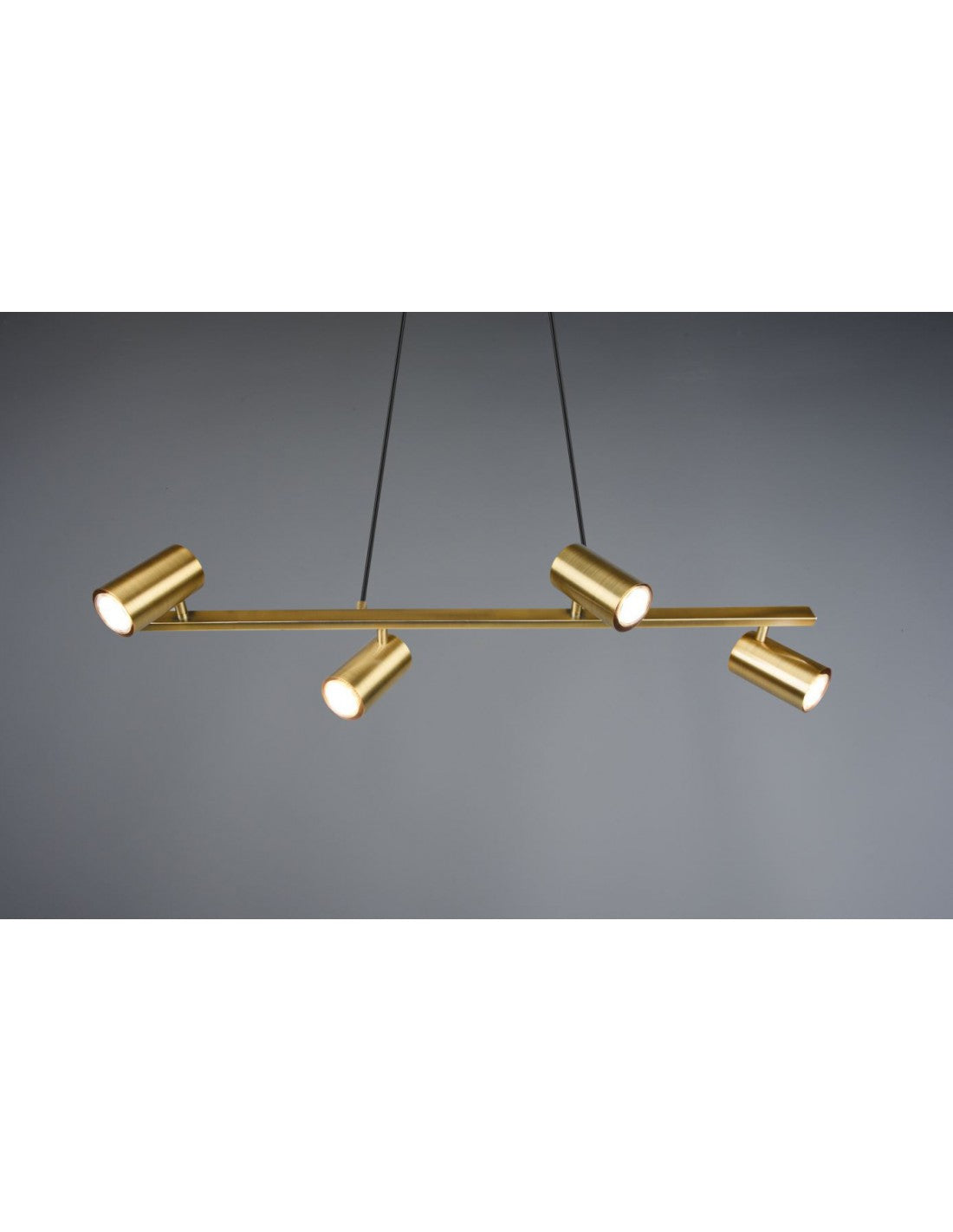 Suspensión 4 Focos Orientables GU10 Marley Latón Envejecido Trio Lighting