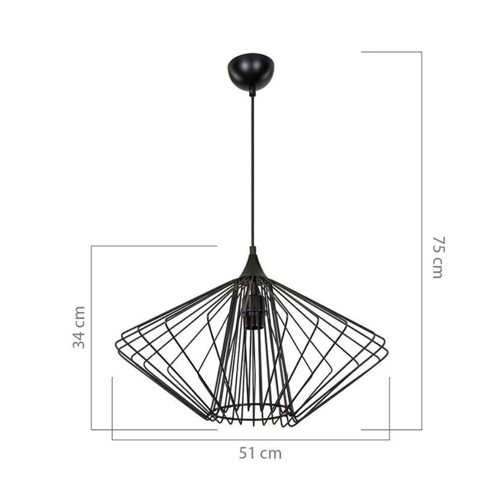 Lámpara colgante Arona ASZ1360 alambre de metal negro