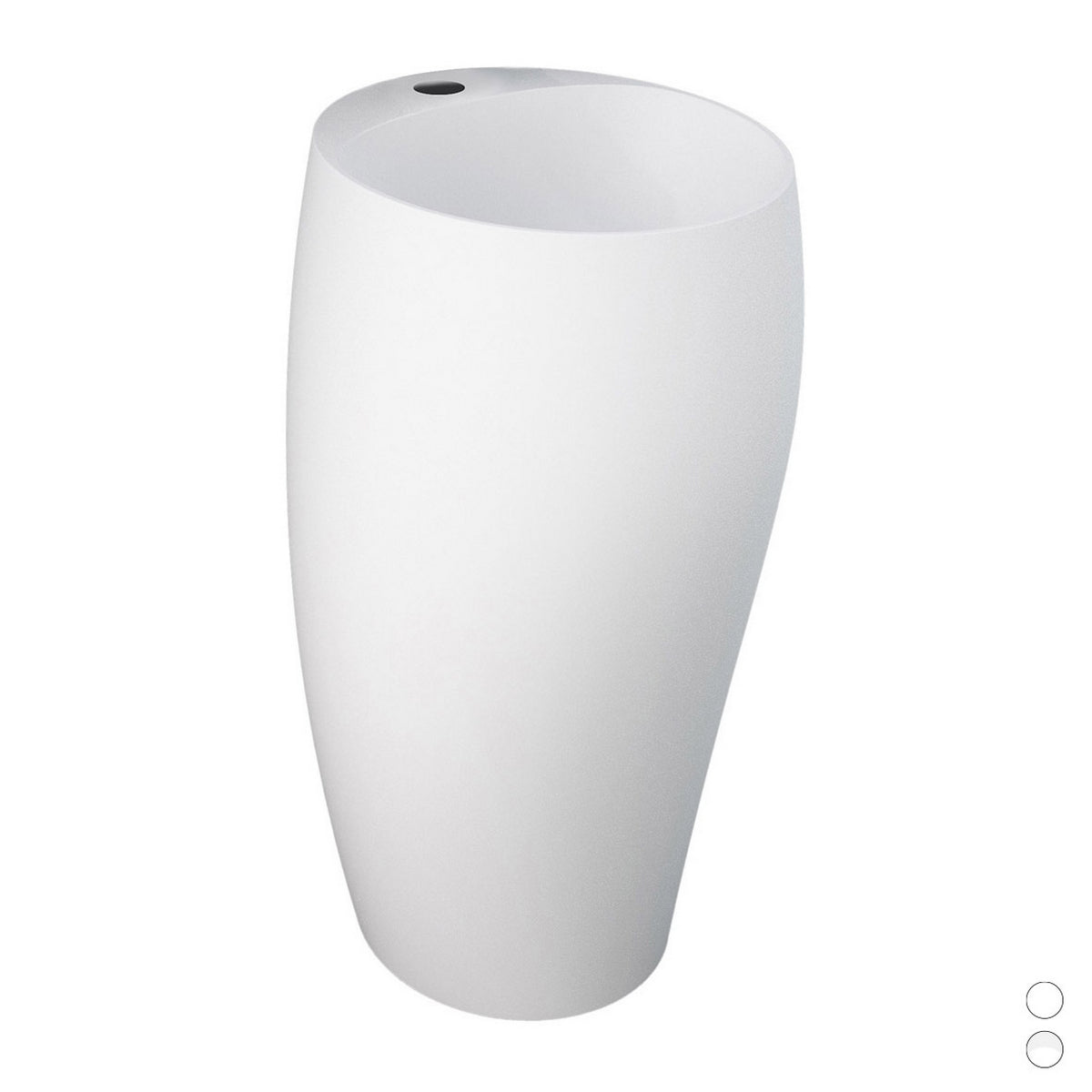 Lavabo autodrenante Cloud con orificio para grifería - Blanco Alpino