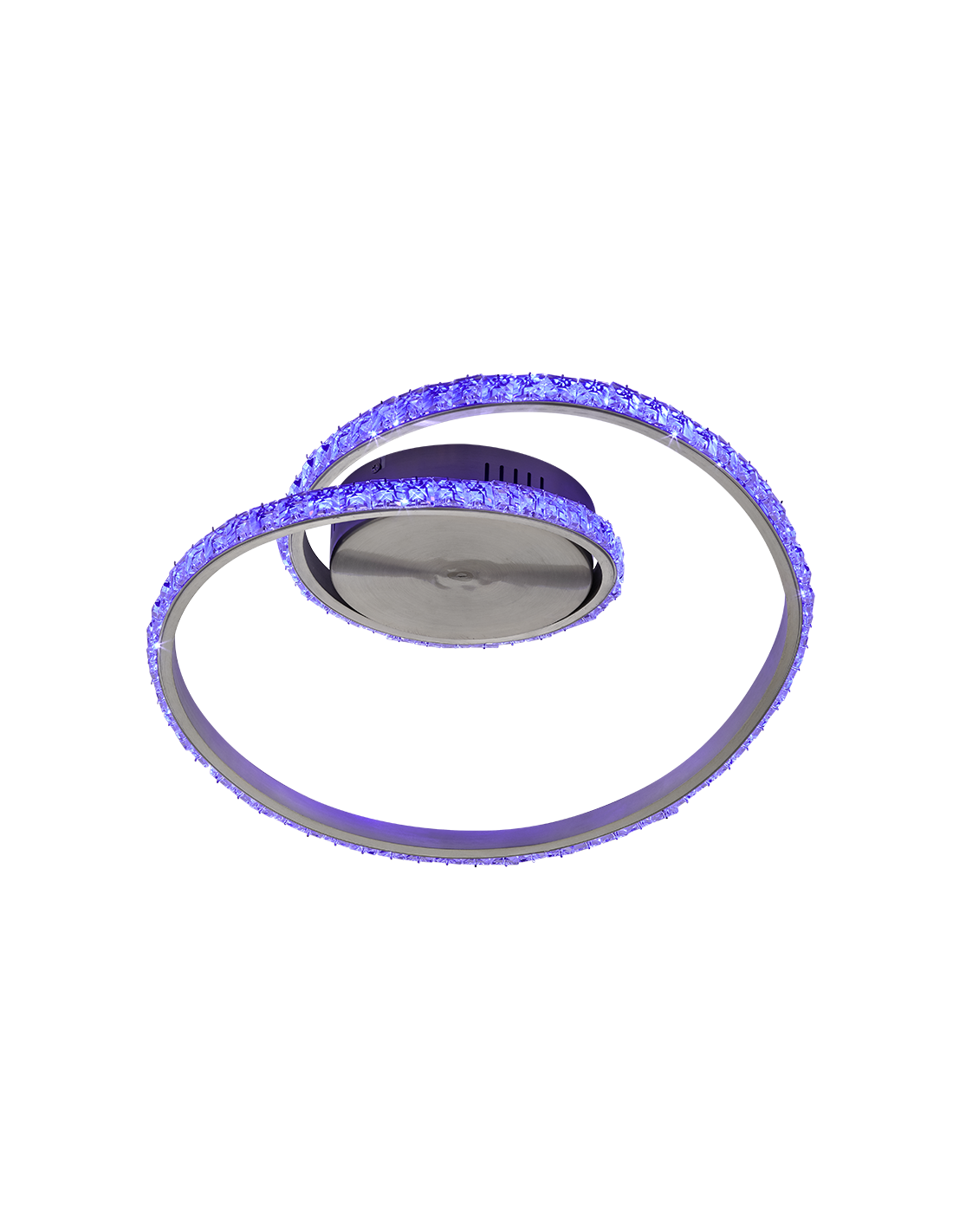 Lámpara de techo LED Rubin moderna regulable efecto cristal RGB Ø45 cm Trio Lighting