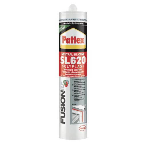 Silicona Neutra Pattex SL620 para puertas y ventanas, construcción, fontanería y sanitarios - Antimoho 300ml (Marrón RAL 8004)