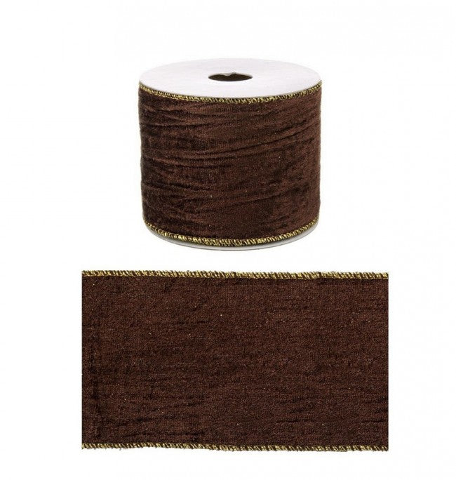 12x Cinta Dorada de Terciopelo Doble