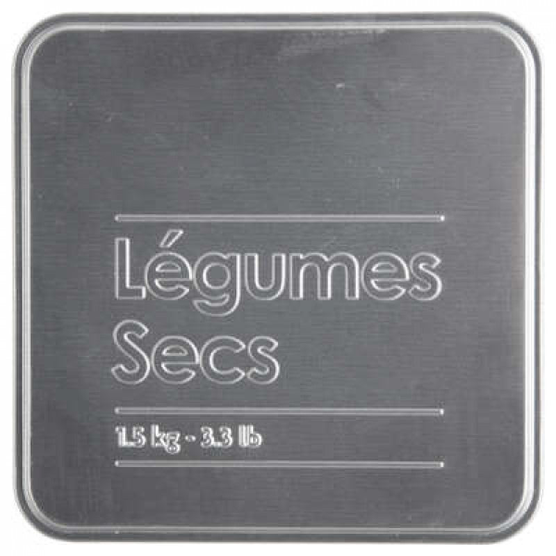 Recipiente de cocina de hierro negro para legumbres 1,5kg 10,8x10,8x h18,4 cm