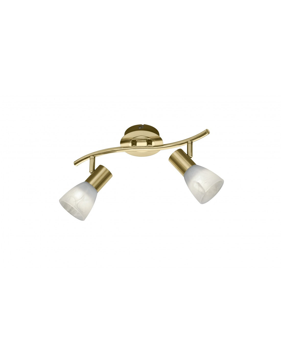 Foco de techo 2 focos regulables E14 Levisto Brass Trio Lighting