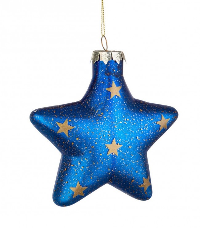 6x Colgante Estrella Azul Cielo Vt