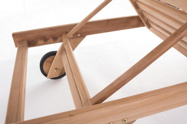 Tumbona con ruedas de Teca