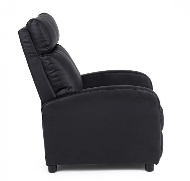 Sillón reclinable Desirè símil piel negro