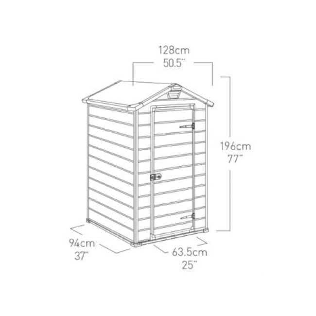 CASA MANOR resina gris 1 puerta suelo incluido 129x103xh.196 cm