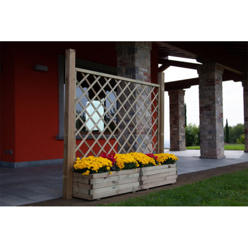 Jardinera composición girasol con rejilla