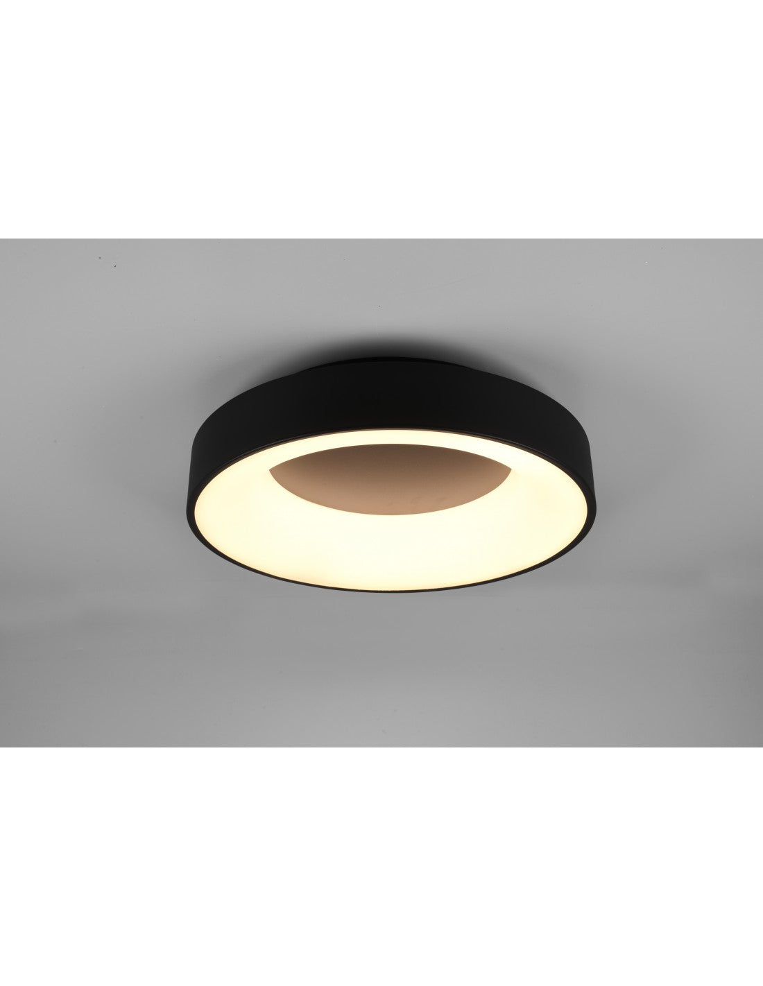 Plafón LED Girona 27w Regulable Negro Ø45 cm Trio Lighting