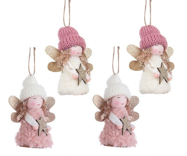 6x Pack 4 Colgantes Ángel Charlotte Rosa