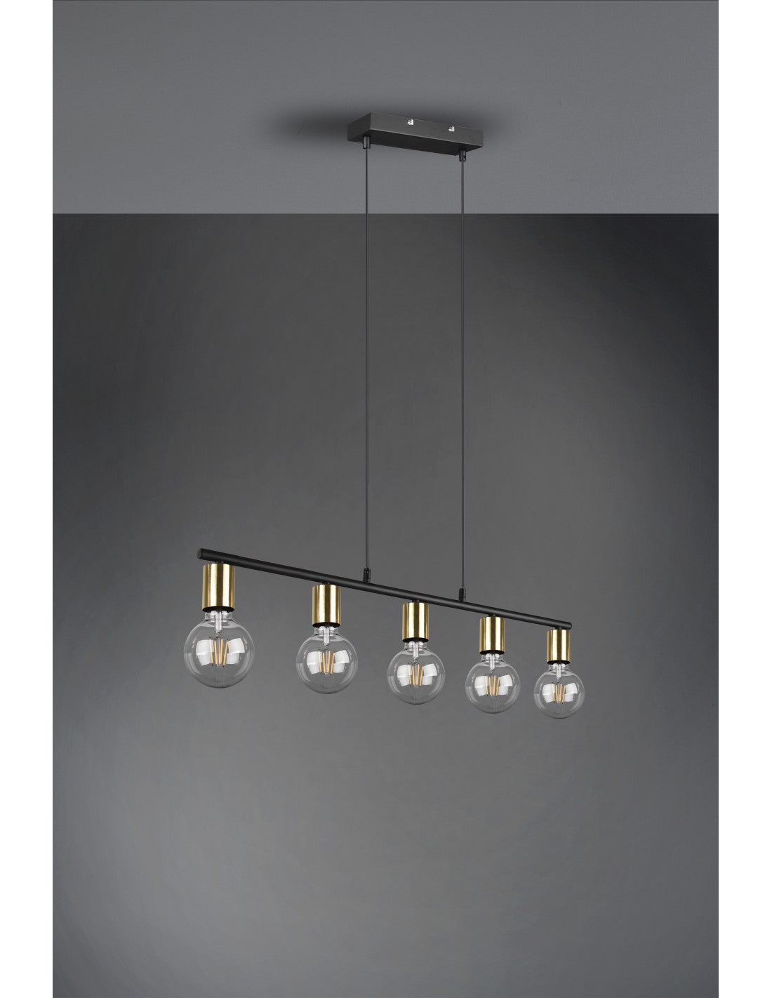 Lámpara colgante 5xE27 Vannes Latón L82 cm Trio Lighting
