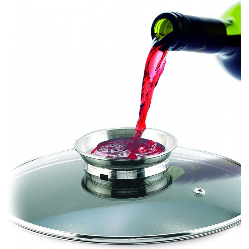 Cacerola ovalada con tapa de cristal INVICTUM PROFESSIONAL diámetro 32x h26 cm