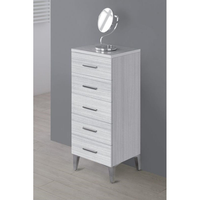 Mueble de baño con cinco cajones Gris 35x34x h78,5 cm