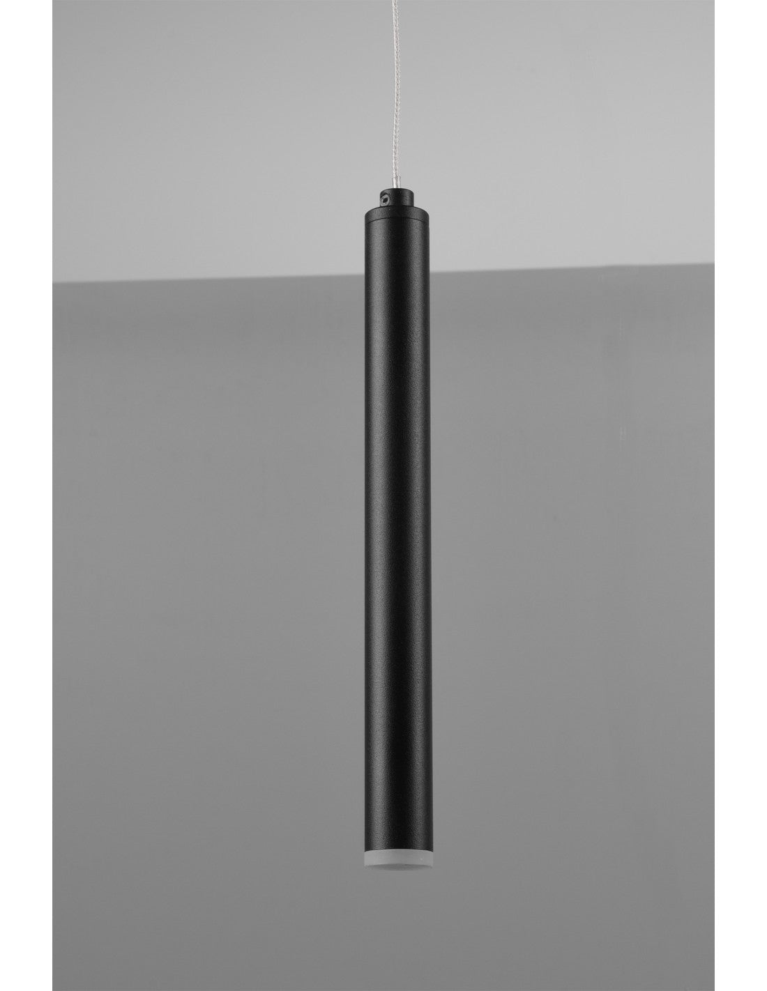 Suspensión tubular moderna 11 tubos LED negros L115 cm Trio Lighting