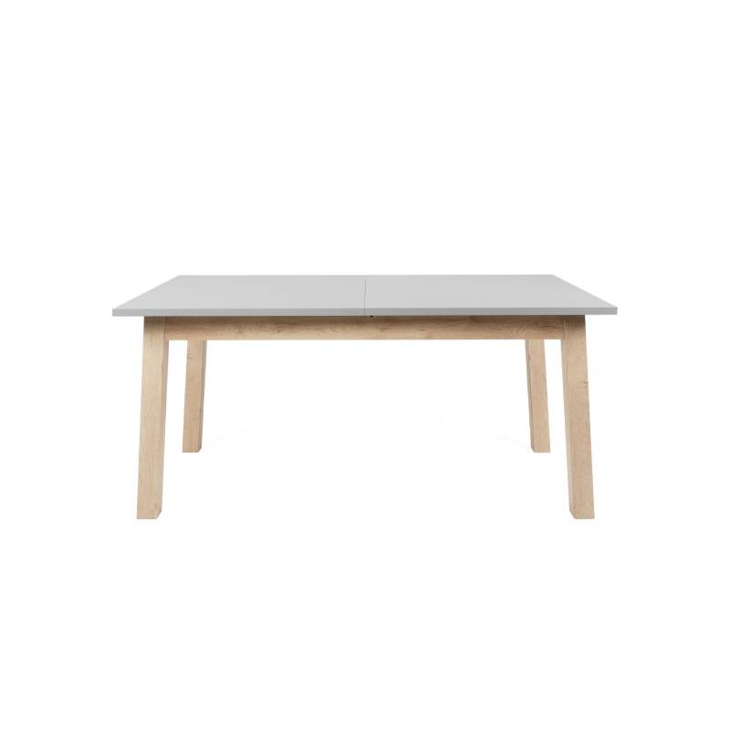 Mesa extensible moderna en roble gris 90 x 160 -240 cm