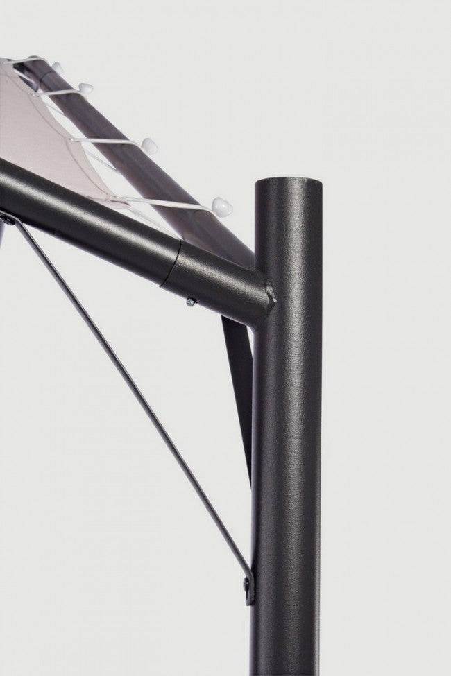 Cenador de jardín tipo cúpula gris antracita 3,5x3,5xh 260 cm