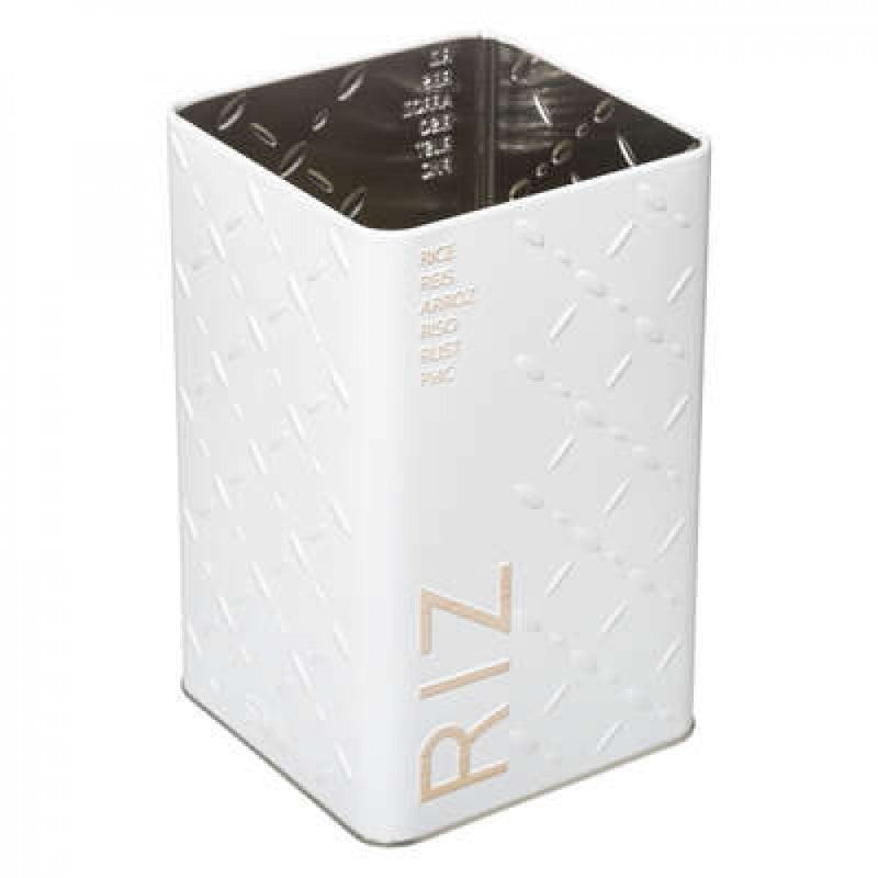 Recipiente de cocina de hierro blanco para arroz 1,25 Kg 10,8x10,8x h18,4 cm