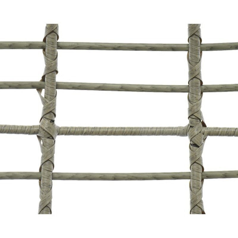 Salotto Evora 3 Pezzi Grigio - Poltrone e Tavolino in Vimini con Piedini Regolabili