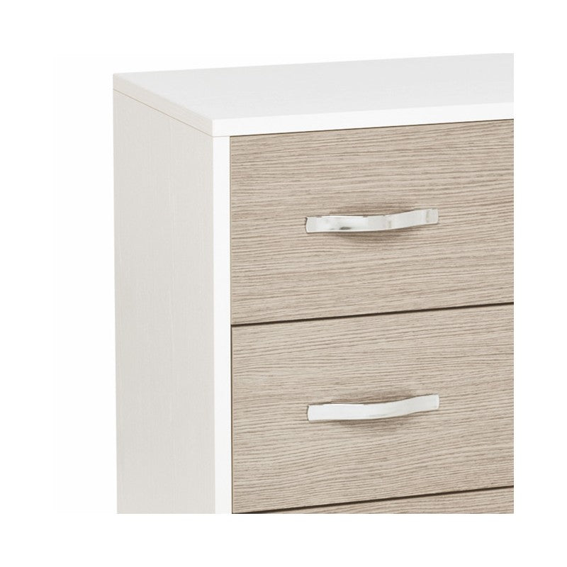 Cómoda con frente blanco Olmo 3 cajones 91x45xH 81