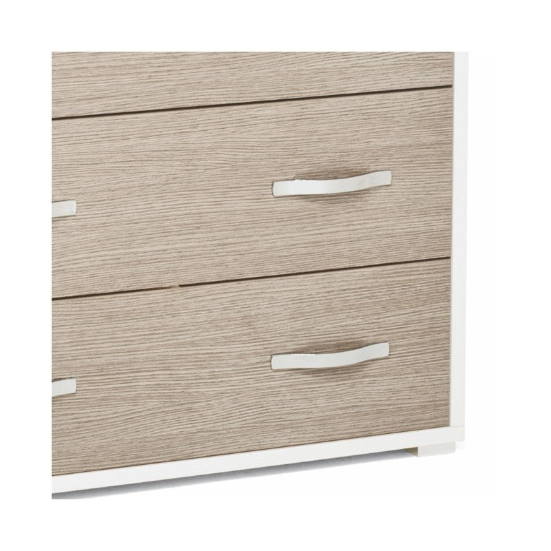 Cómoda con frente blanco Olmo 3 cajones 91x45xH 81